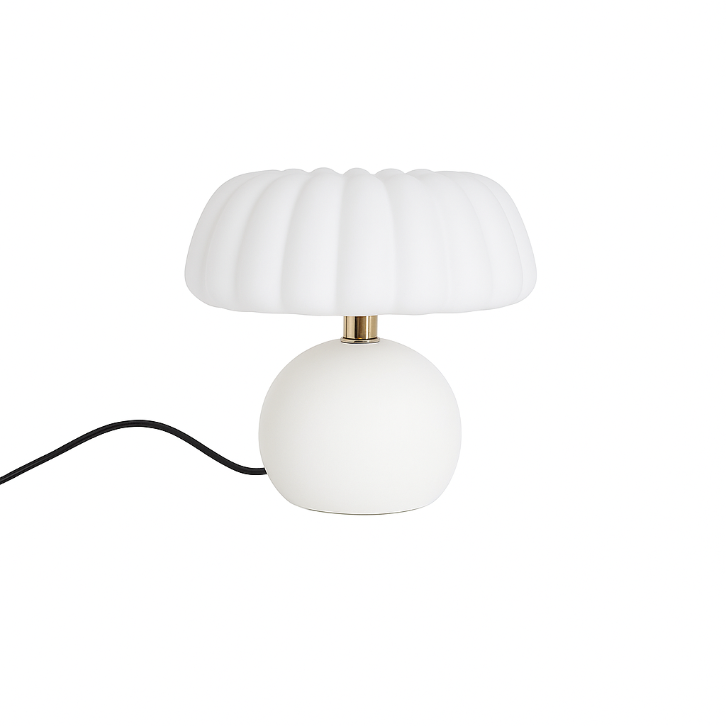 LUH® Luma Retro Tafellamp in Zachtroze & Wit