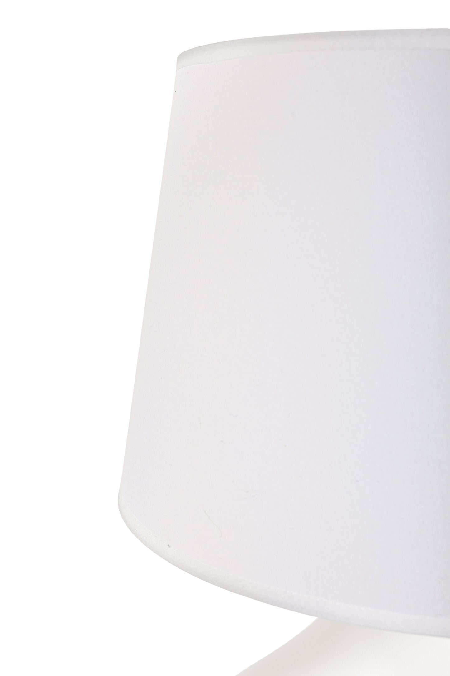 LUH® Noor Sculpturale Tafellamp in Mat Wit met Stoffen Kap