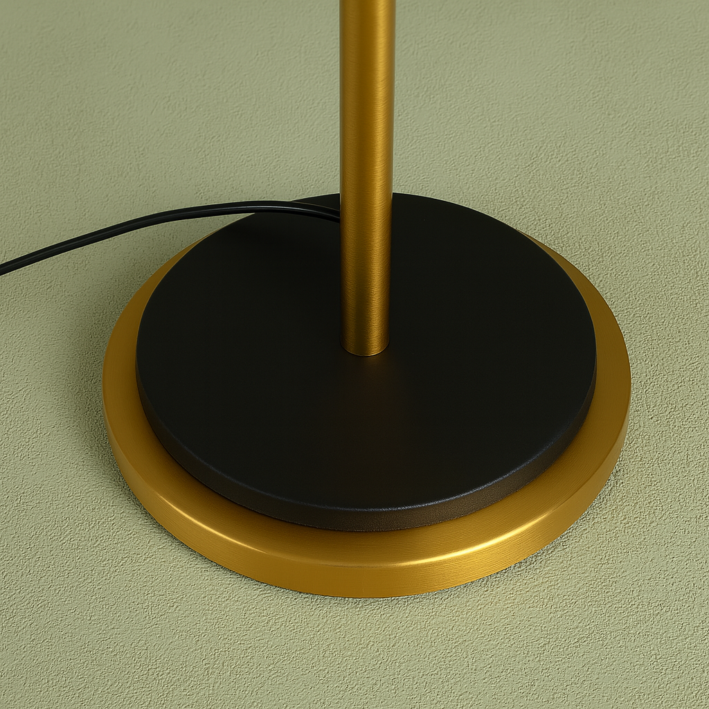 LUH® Liva  Vloerlamp in Zwart & Goud – Moderne Designlamp